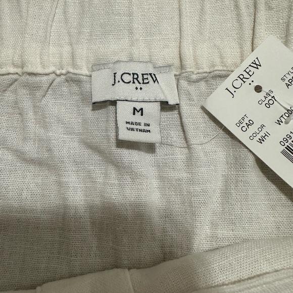NWT JCrew White Button-Front Crop Top Linen. - Picture 3 of 4